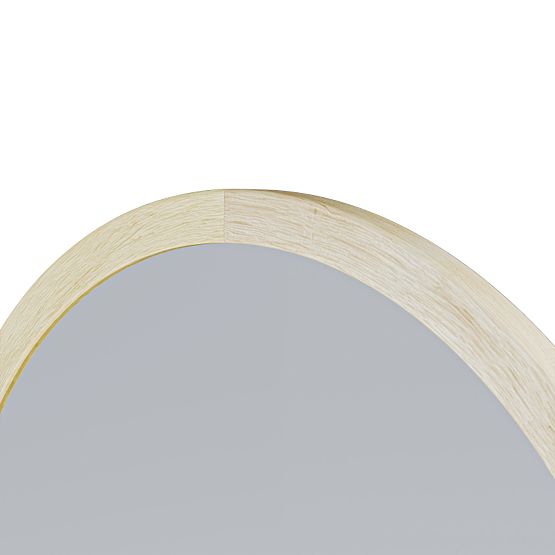 Miroir suspendu dans un cadre en bois Sesto 60 cm, rond, naturel