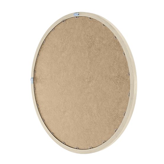 Miroir suspendu dans un cadre en bois Sesto 60 cm, rond, naturel