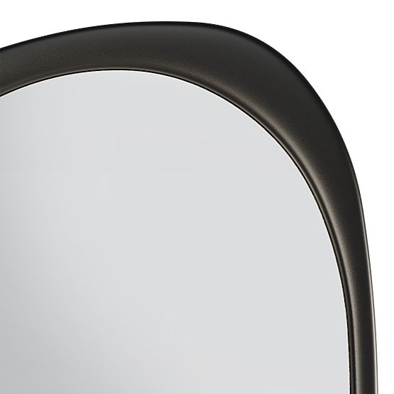 Miroir suspendu dans un cadre en bois Sogno 60x165 cm, forme irrégulière, noir