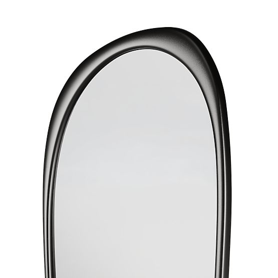 Miroir suspendu dans un cadre en bois Sogno 60x165 cm, forme irrégulière, noir