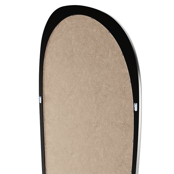 Miroir suspendu dans un cadre en bois Sogno 60x165 cm, forme irrégulière, noir