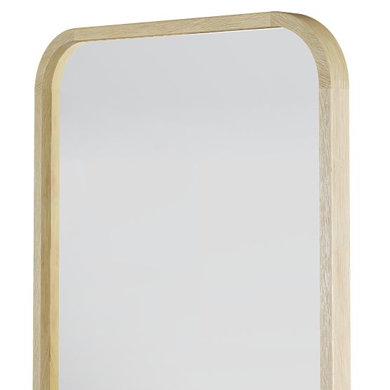 Miroir suspendu dans un cadre en bois Spira 60x160 cm, rectangulaire, arrondi, naturel