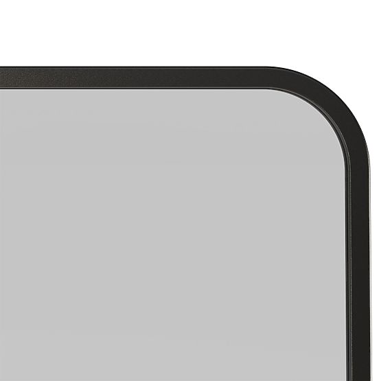 Miroir suspendu dans un cadre en bois Spira 60x160 cm, rectangulaire, arrondi, noir