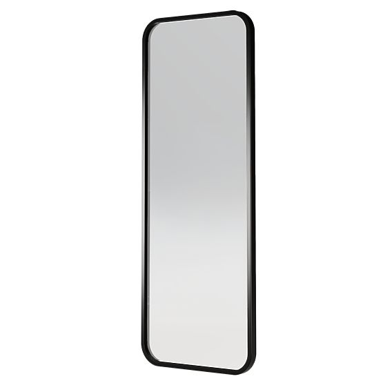 Miroir suspendu dans un cadre en bois Spira 60x160 cm, rectangulaire, arrondi, noir