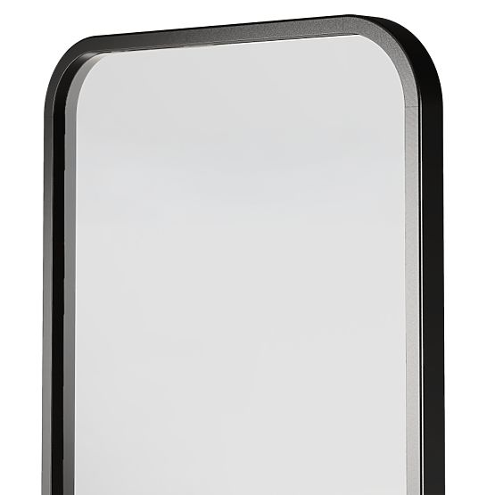 Miroir suspendu dans un cadre en bois Spira 60x160 cm, rectangulaire, arrondi, noir