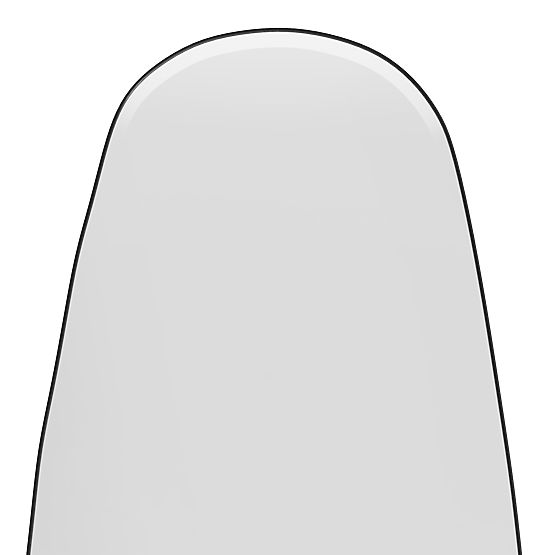 Miroir suspendu dans un cadre noir Frivatti, 55x150 cm, forme irrégulière