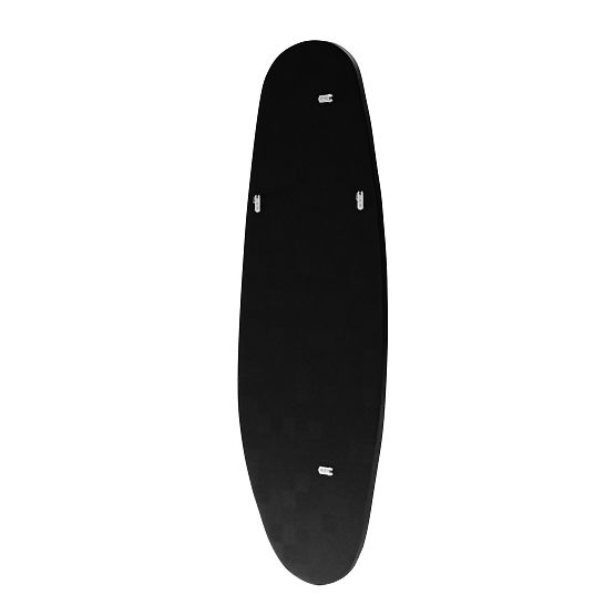 Miroir suspendu dans un cadre noir Frivatti, 55x150 cm, forme irrégulière