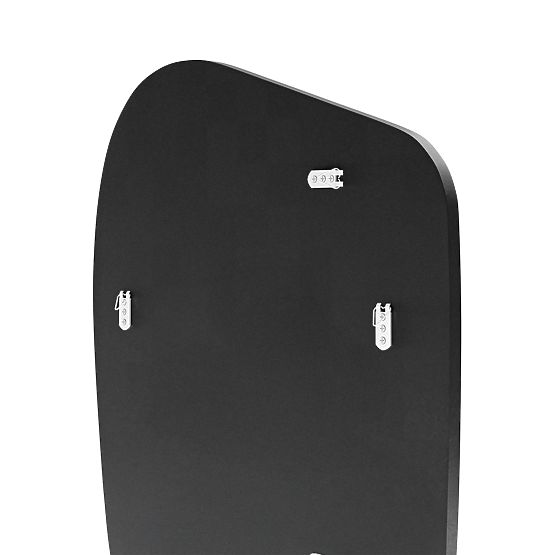 Miroir suspendu dans un cadre noir Frivatti, 60x100 cm, forme irrégulière