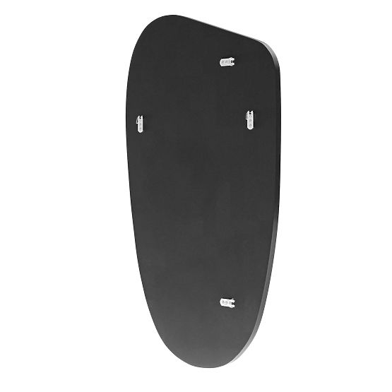 Miroir suspendu dans un cadre noir Frivatti, 60x100 cm, forme irrégulière