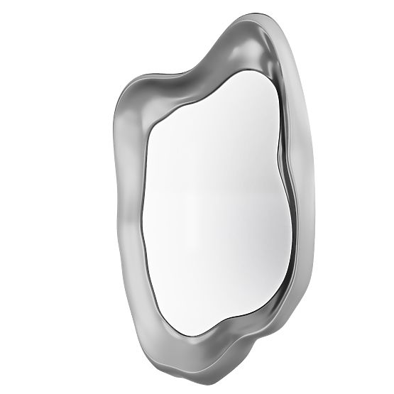Miroir suspendu Leonardo, 60x90 cm, forme irrégulière, argenté