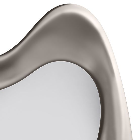 Miroir suspendu Leonardo, 60x90 cm, forme irrégulière, gris-beige