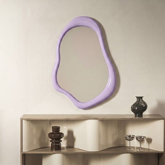 Miroir suspendu Maluma, lilas, brillant