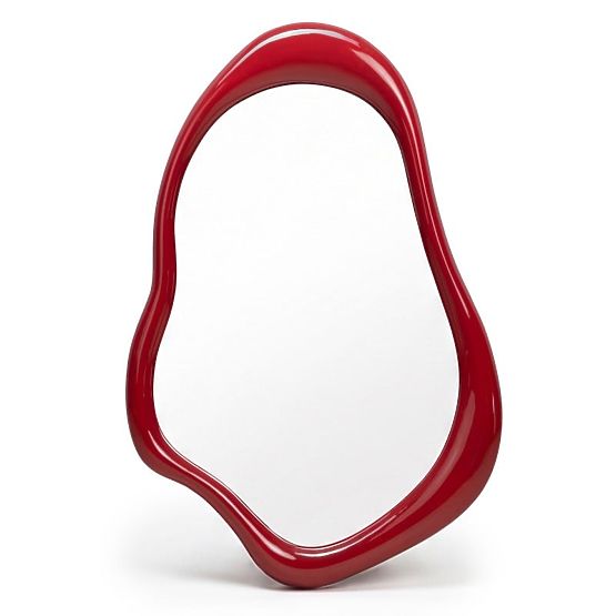 Miroir suspendu Maluma, rouge, brillant