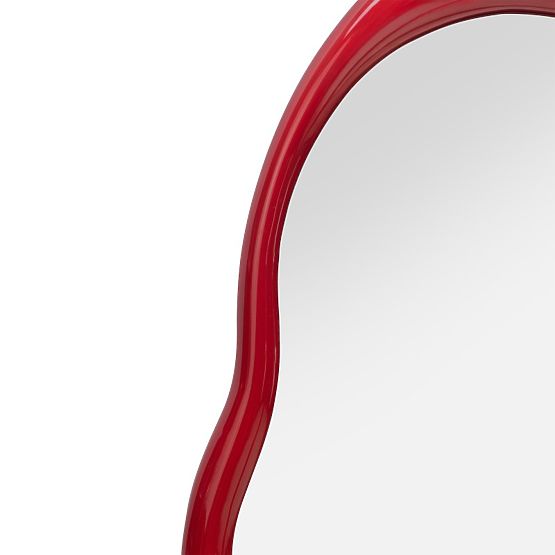 Miroir suspendu Maluma, rouge, brillant