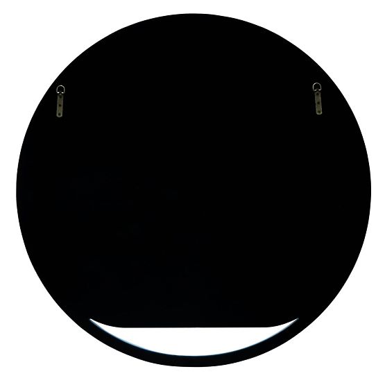 Miroir suspendu rond Zelia, bleu doux, brillant