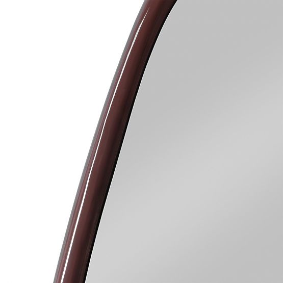 Miroir suspendu Siri, forme irrégulière, brun bordeaux, brillant