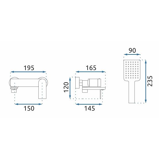 Mitigeur de baignoire REA STORM Cuivre Brossé