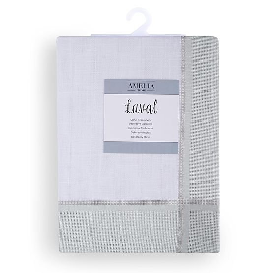Nappe LAVAL couleur blanche motif lisse classique 30x160 ameliahome