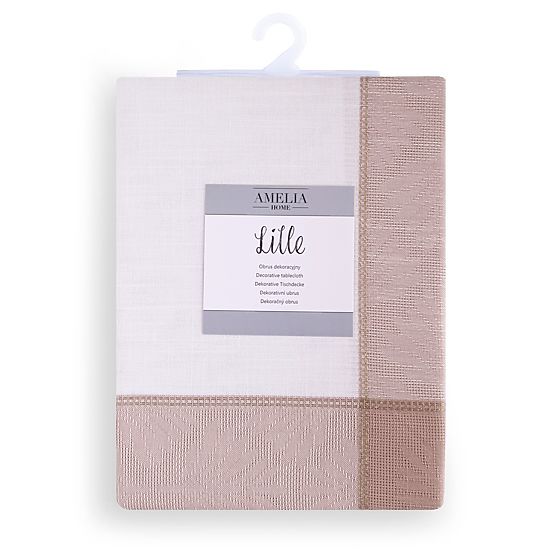 Nappe LILLE couleur rose motif classique lisse 130x160 ameliahome