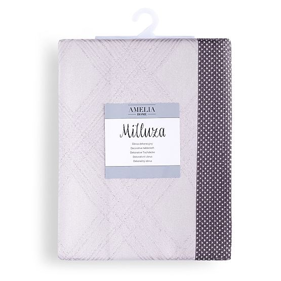 Nappe MILLUZA crème métallisée motif classique 110x160 ameliahome