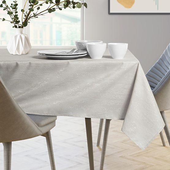 Nappe VESTA couleur crème motif moderne embossé 30x140 ameliahome