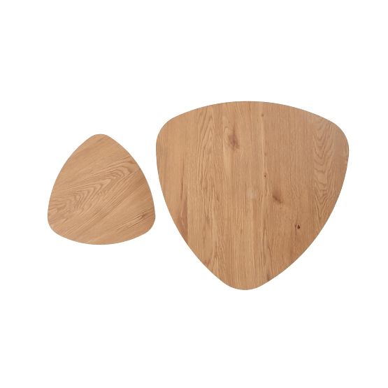 NICEA 2, ensemble de 2 tables en chêne doré/noir