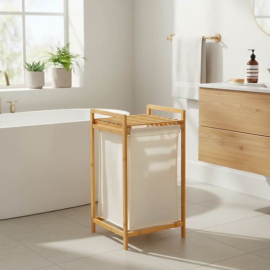 panier en bambou pour linge ou jouets HANOI 1 compartiment