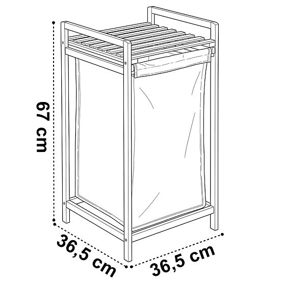 panier en bambou pour linge ou jouets HANOI 1 compartiment