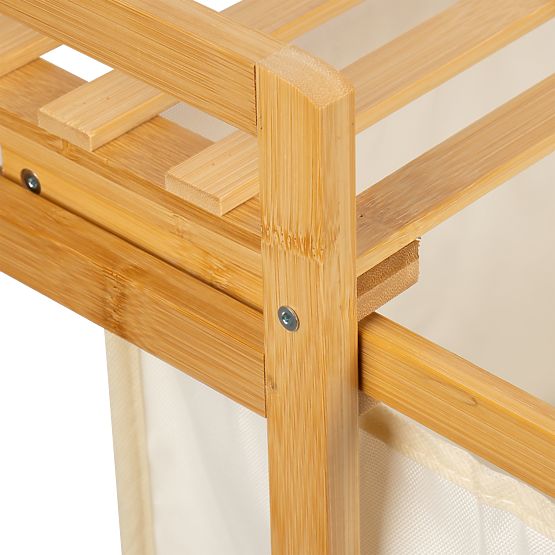 Panier en bambou pour linge ou jouets HANOI 2 compartiments