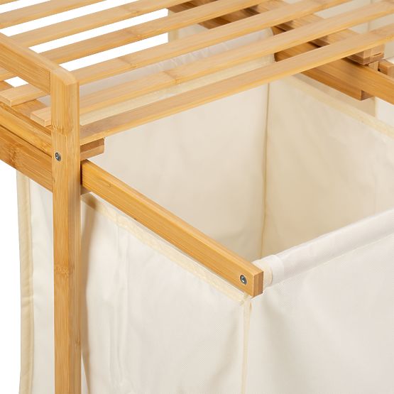 Panier en bambou pour linge ou jouets HANOI 2 compartiments