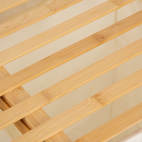 Panier en bambou pour linge ou jouets HANOI 2 compartiments