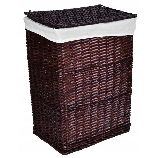 Panier en osier 72L 40x30x60 cm marron