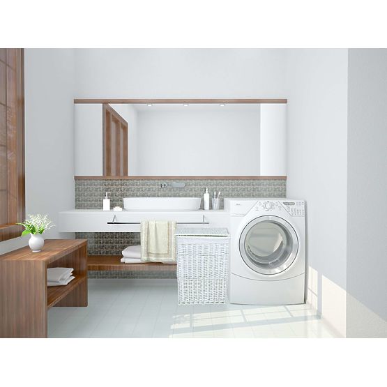 Panier en osier blanc 114 L