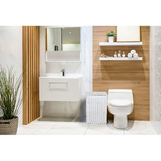 Panier en osier blanc 114 L