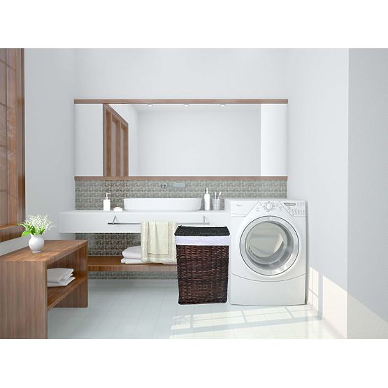 Panier en osier marron 114 L