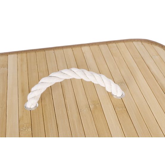 Panier à linge en bambou avec 2 compartiments naturel