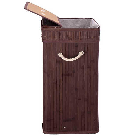 Panier à linge en bambou avec couvercle 100L wenge