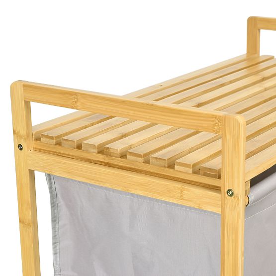 Panier à linge ou à jouets en bambou HANOI 2 compartiments DUO COULEUR