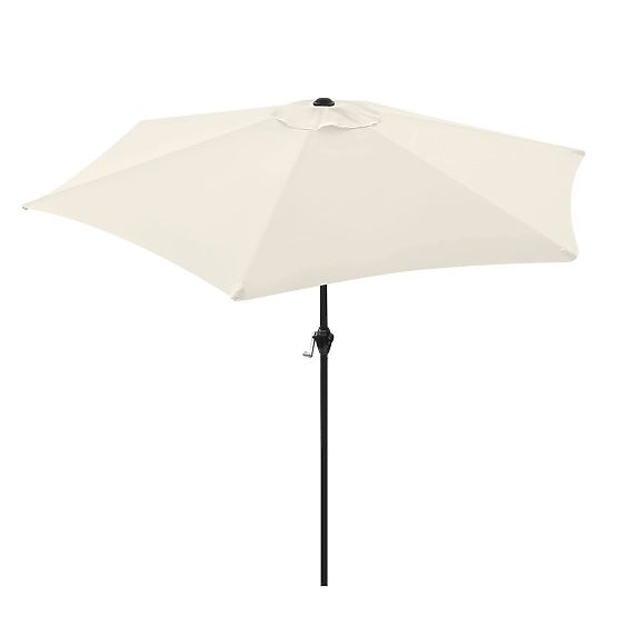 Parasol de jardin pliable pour balcon réglable 210 cm beige