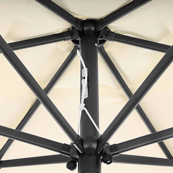 Parasol de jardin pliable pour balcon réglable 210 cm beige