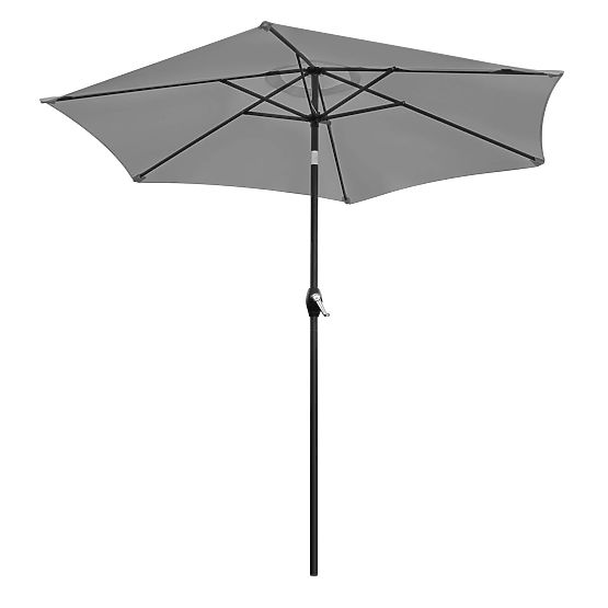 Parasol de jardin pliable pour balcon réglable 210 cm gris