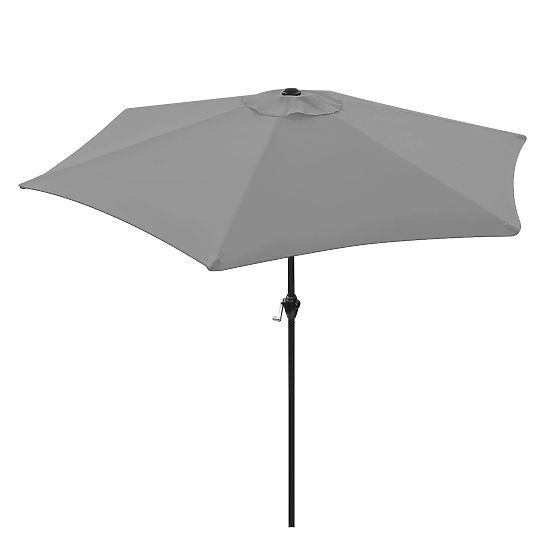 Parasol de jardin pliable pour balcon réglable 210 cm gris