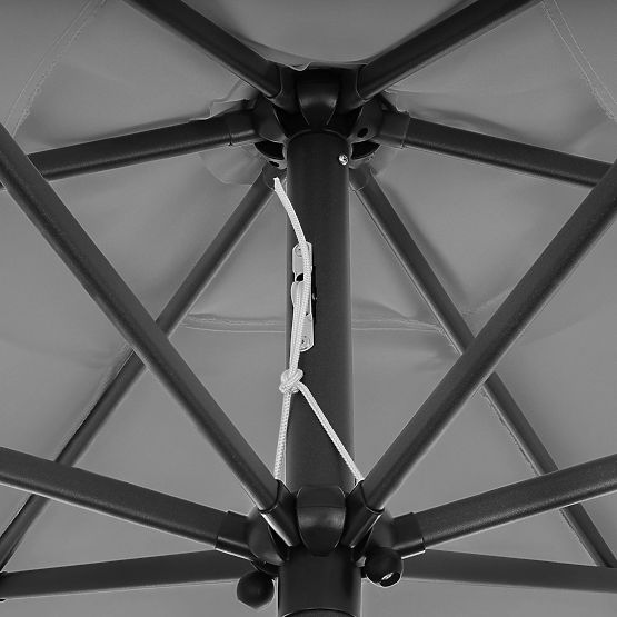 Parasol de jardin pliable pour balcon réglable 210 cm gris