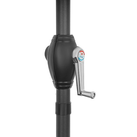 Parasol de jardin pliable pour balcon réglable 210 cm gris