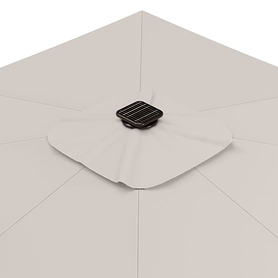 Parasol de jardin sur bras Shade Deluxe 4x3 m avec housse et éclairage LED solaire, pivotant