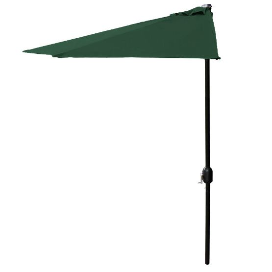 Parasol mural demi-jardin pour terrasse 2,7m vert