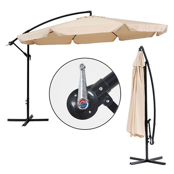 Parasol pliant pour la terrasse - beige