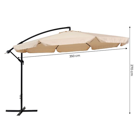 Parasol pliant pour la terrasse - beige