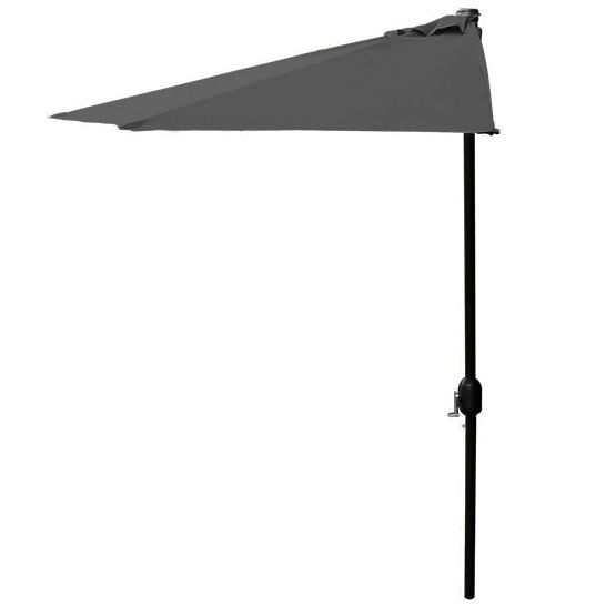 Parasol semi-circulaire pour la terrasse - gris
