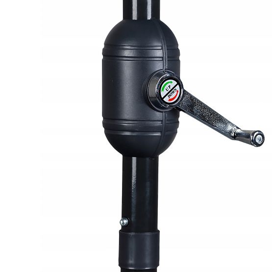 Parasol semi-circulaire pour la terrasse - gris